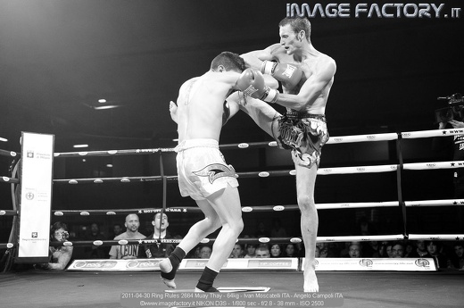 2011-04-30 Ring Rules 2664 Muay Thay - 64kg - Ivan Moscatelli ITA - Angelo Campoli ITA